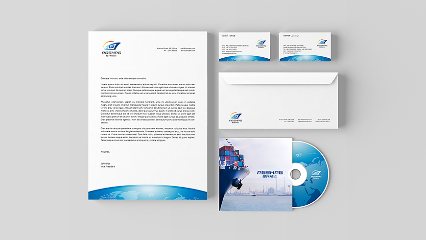 黄远海符号创意 耀洋航运Logo与VI设计与集成电路设计的巧妙融合